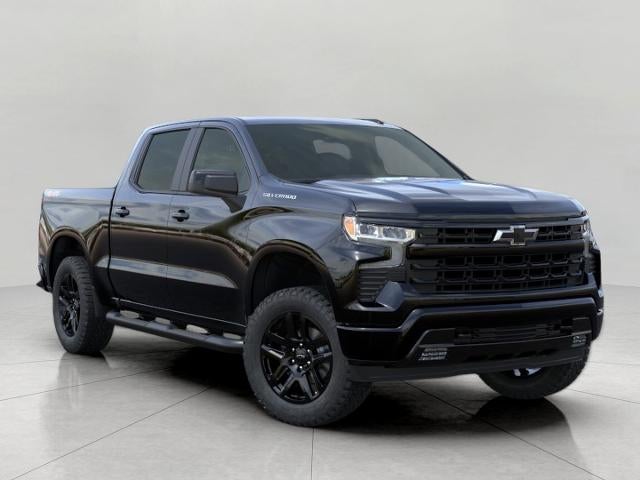 2026 Chevrolet Silverado 1500 4WD Crew Cab 147 RST in Black — front three-quarter view