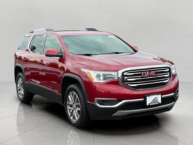 2019 GMC Acadia AWD 4dr SLE w/SLE-2 in Red Quartz Tintcoat — front three-quarter view