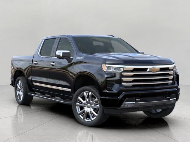2026 Chevrolet Silverado 1500 4WD Crew Cab 147 High Country in Black — front three-quarter view