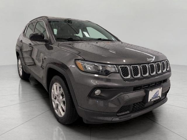 2023 Jeep Compass Latitude Lux 4x4 in Granite Crystal Metallic Clearcoat — front three-quarter view